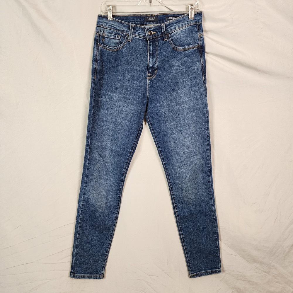 CURVE APPEAL Size 4 Casual Medium Wash Denim High Rise Essential‎ Skinny Jeans